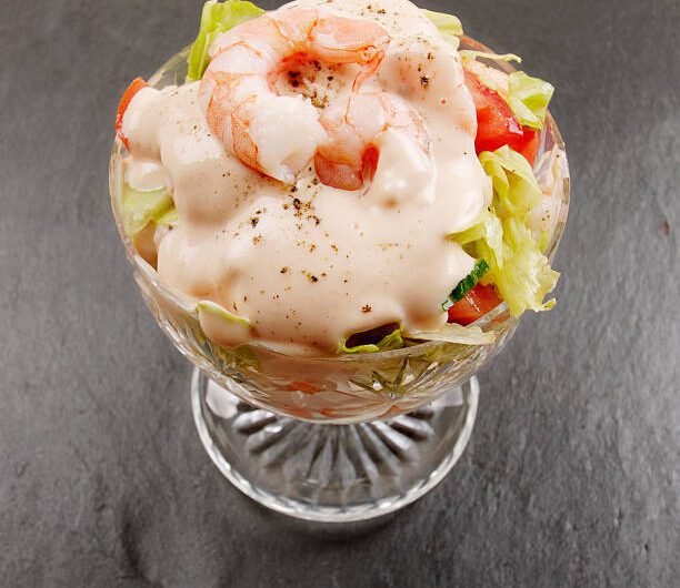  Cóctel de gambas con manzana verde